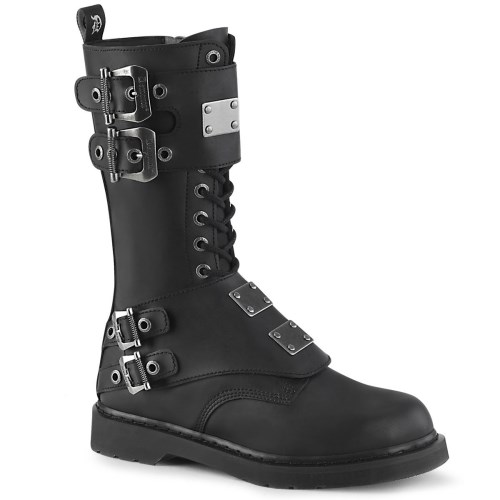 Botas Hasta La Rodilla Demonia Bolt-345 Vegan Cuero Hombre Negros | MX-3-HEC