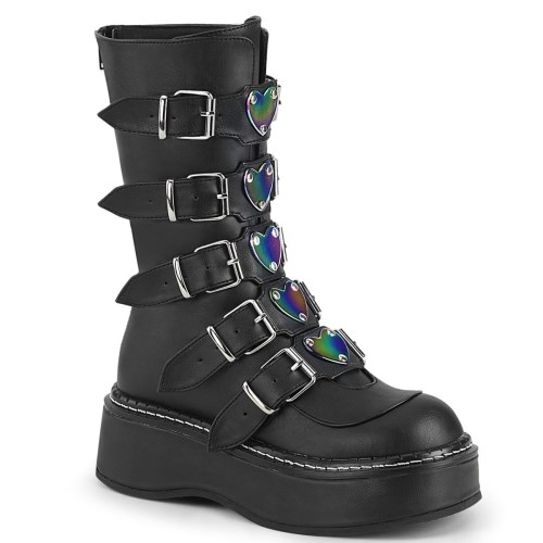 Botas Hasta La Rodilla Demonia Emily-330 Vegan Cuero Mujer Negros | MX-4-TKS