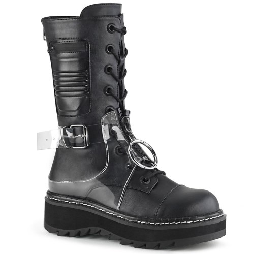 Botas Hasta La Rodilla Demonia Lilith-271 Vegan Cuero Mujer Negros | MX-7-UBM