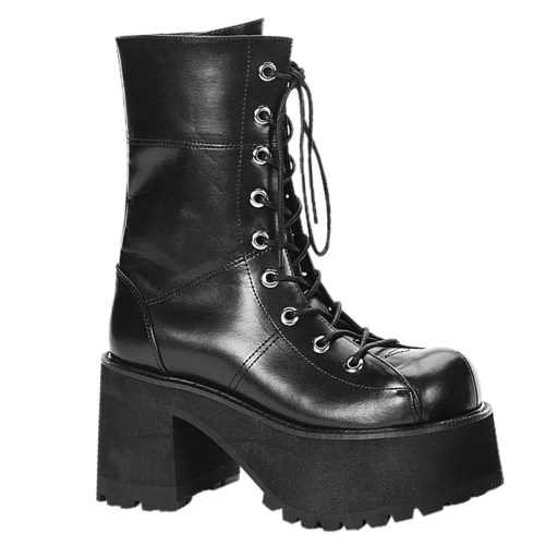 Botas Hasta La Rodilla Demonia Ranger-301 Vegan Cuero Mujer Negros | MX-6-UBE