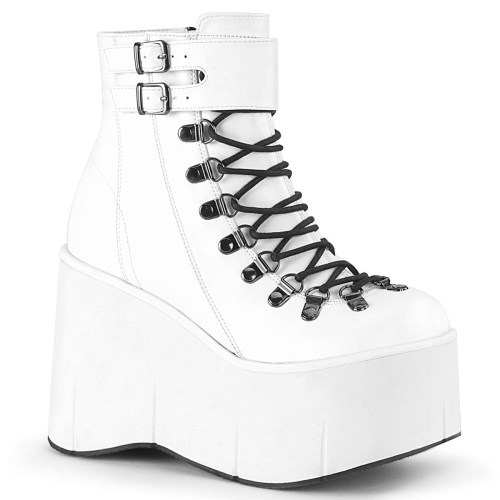 Botines Demonia Kera-21 Vegan Cuero Mujer Blancos | MX-2-LPI