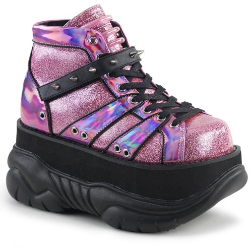 Botines Demonia Neptune-100 Glitter Hombre Rosas | MX-9-PCU