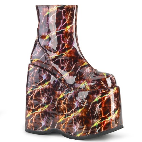 Botines Demonia Slay-204LBH Hologram Mujer Vino | MX-6-APW