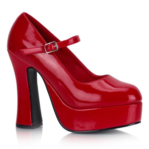 Zapatos De Tacon Demonia Dolly-50 Charol Mujer Rojos | MX-6-MEW