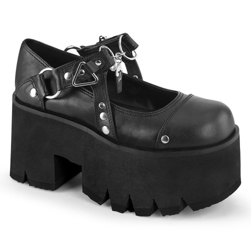 Zapatos Mary Jane Demonia Ashes-33 Vegan Cuero Mujer Negros | MX-3-BLS