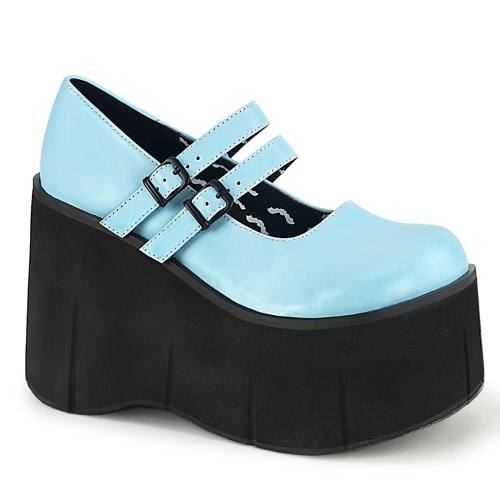 Zapatos Mary Jane Demonia Kera-08 Vegan Cuero Mujer Azules Claro | MX-8-FOB