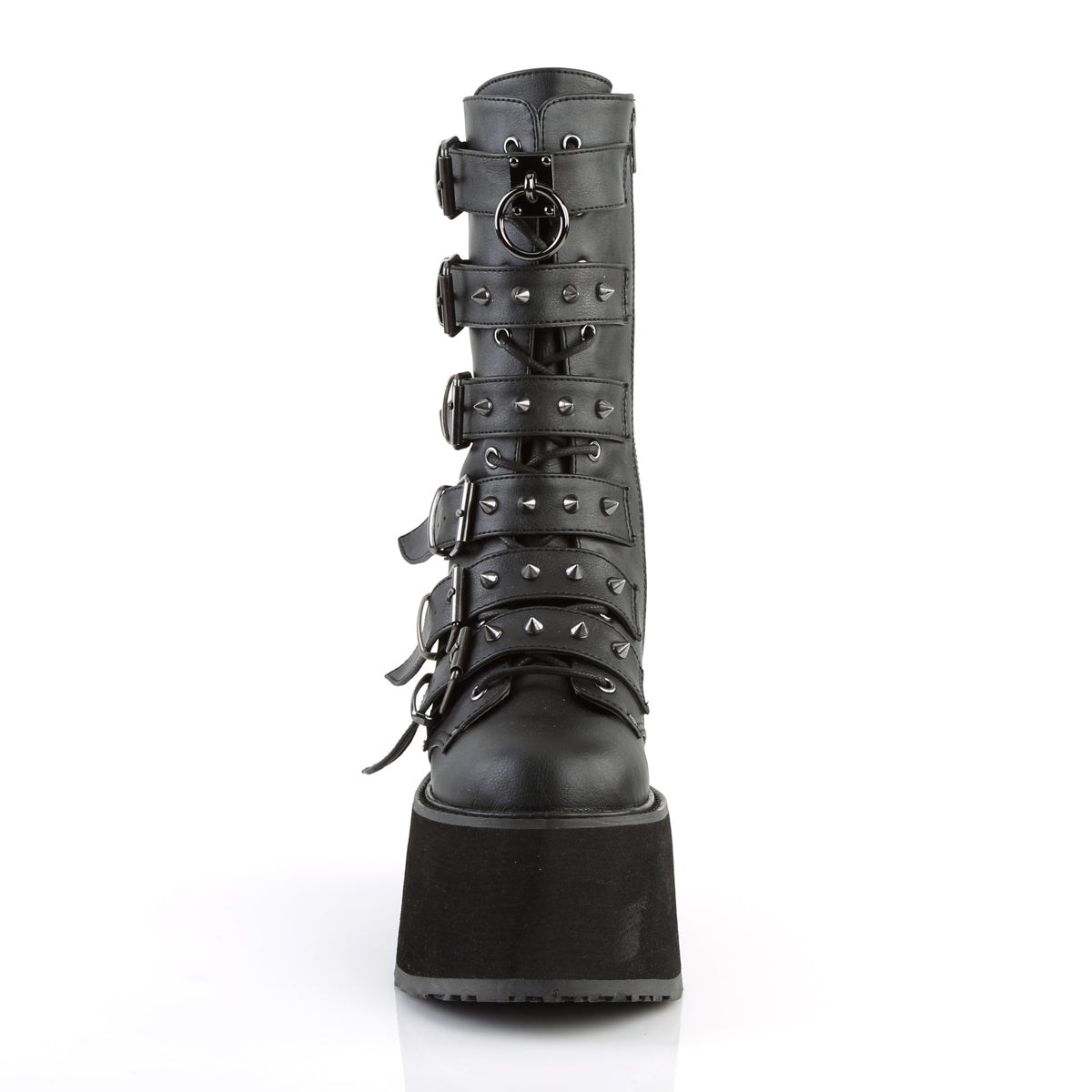 Botas Hasta La Rodilla Demonia Damned-225 Vegan Cuero Mujer Negros | MX-9-DCS