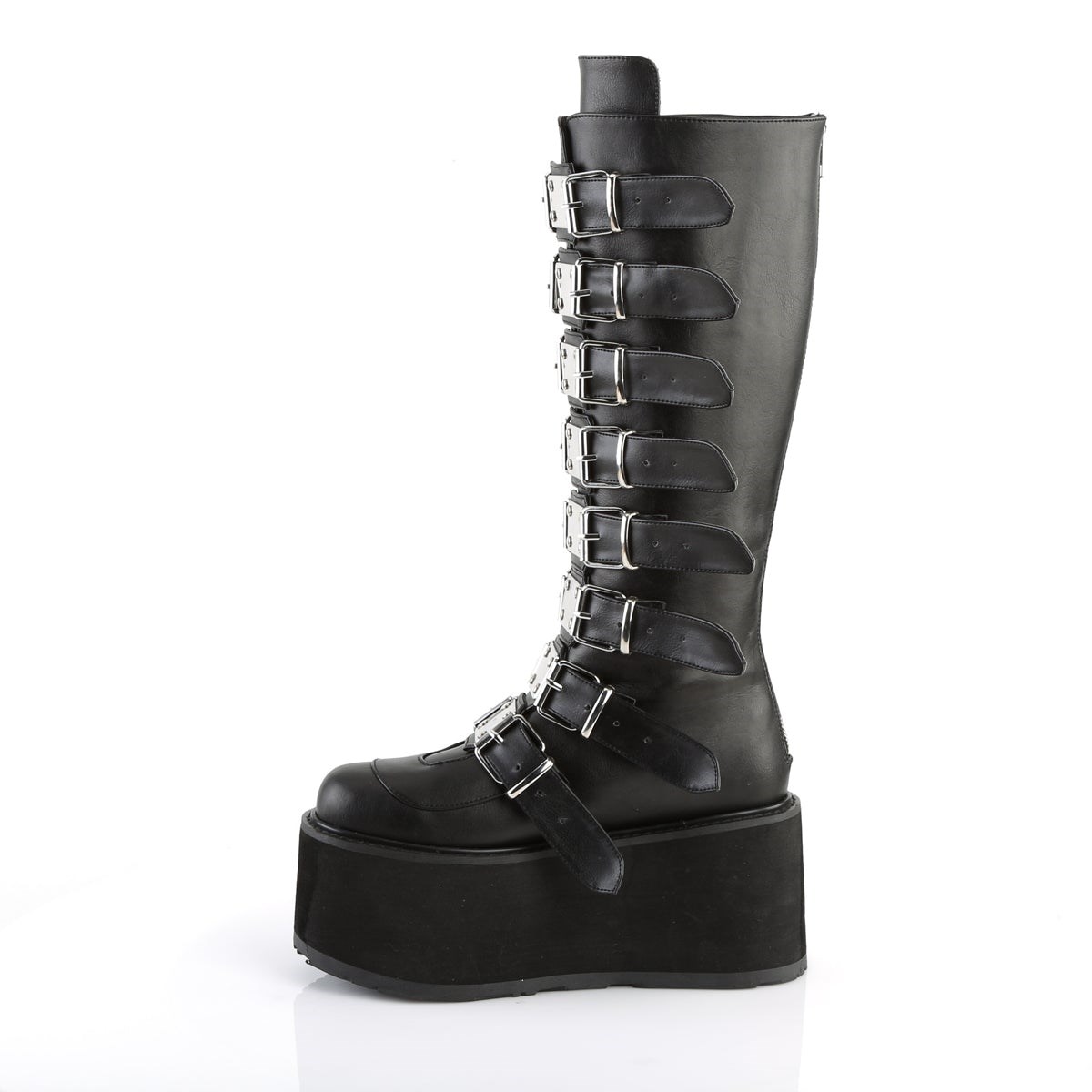 Botas Hasta La Rodilla Demonia Damned-318 Vegan Cuero Mujer Negros | MX-7-BLQ