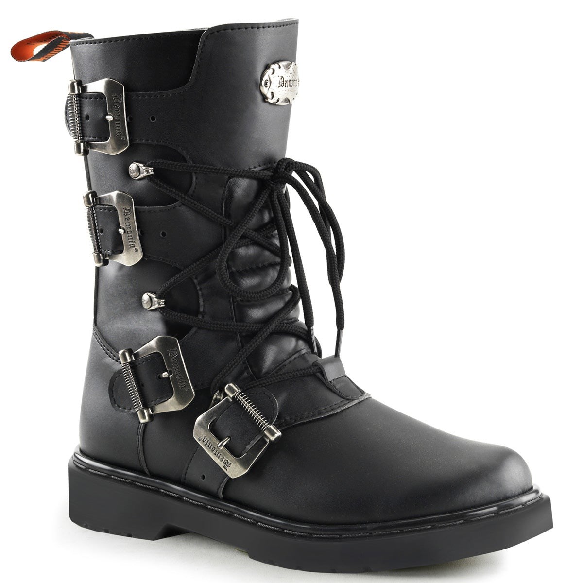 Botas Hasta La Rodilla Demonia Defiant-306 Vegan Cuero Hombre Negros | MX-9-JXR