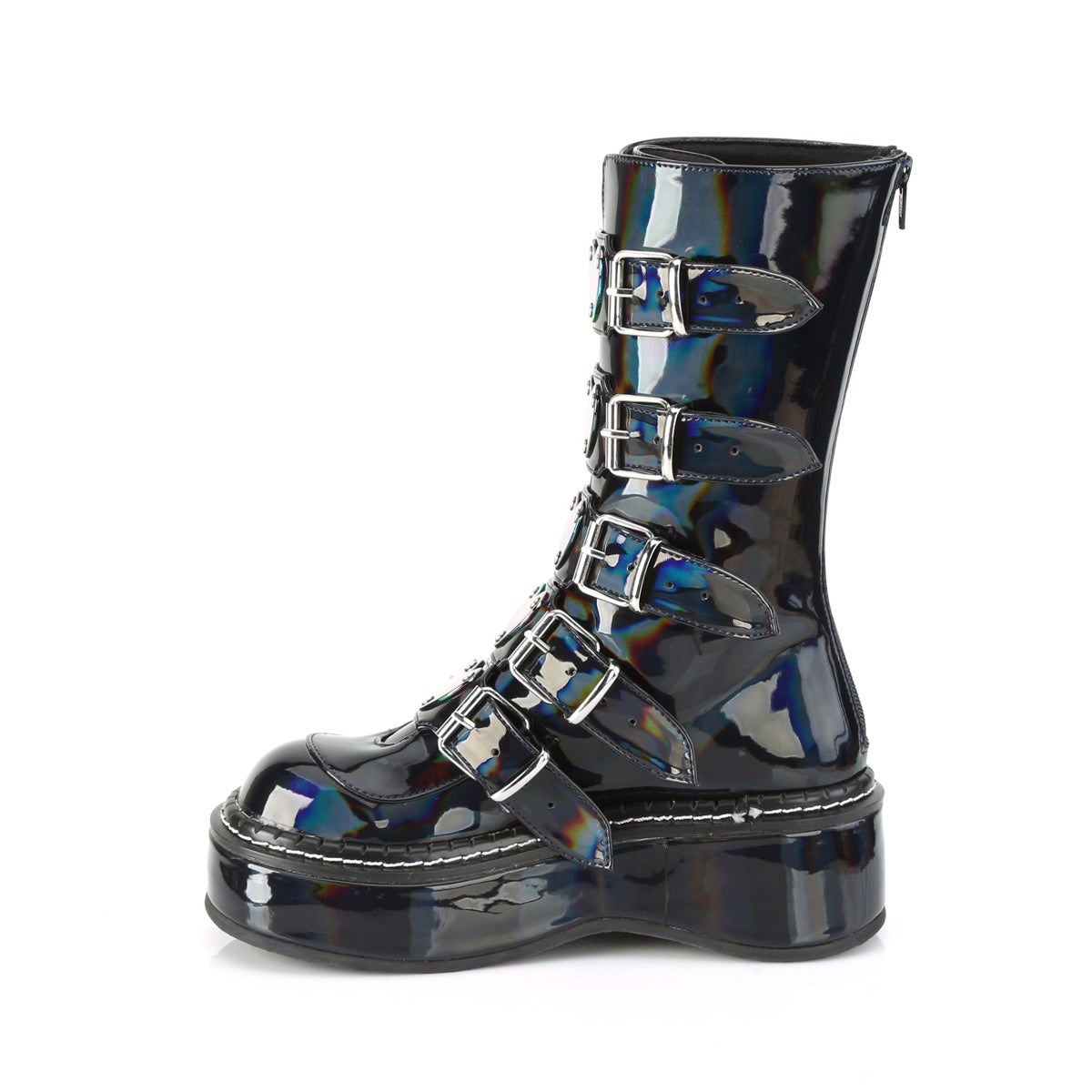 Botas Hasta La Rodilla Demonia Emily-330 Hologram Mujer Negros | MX-4-QFT