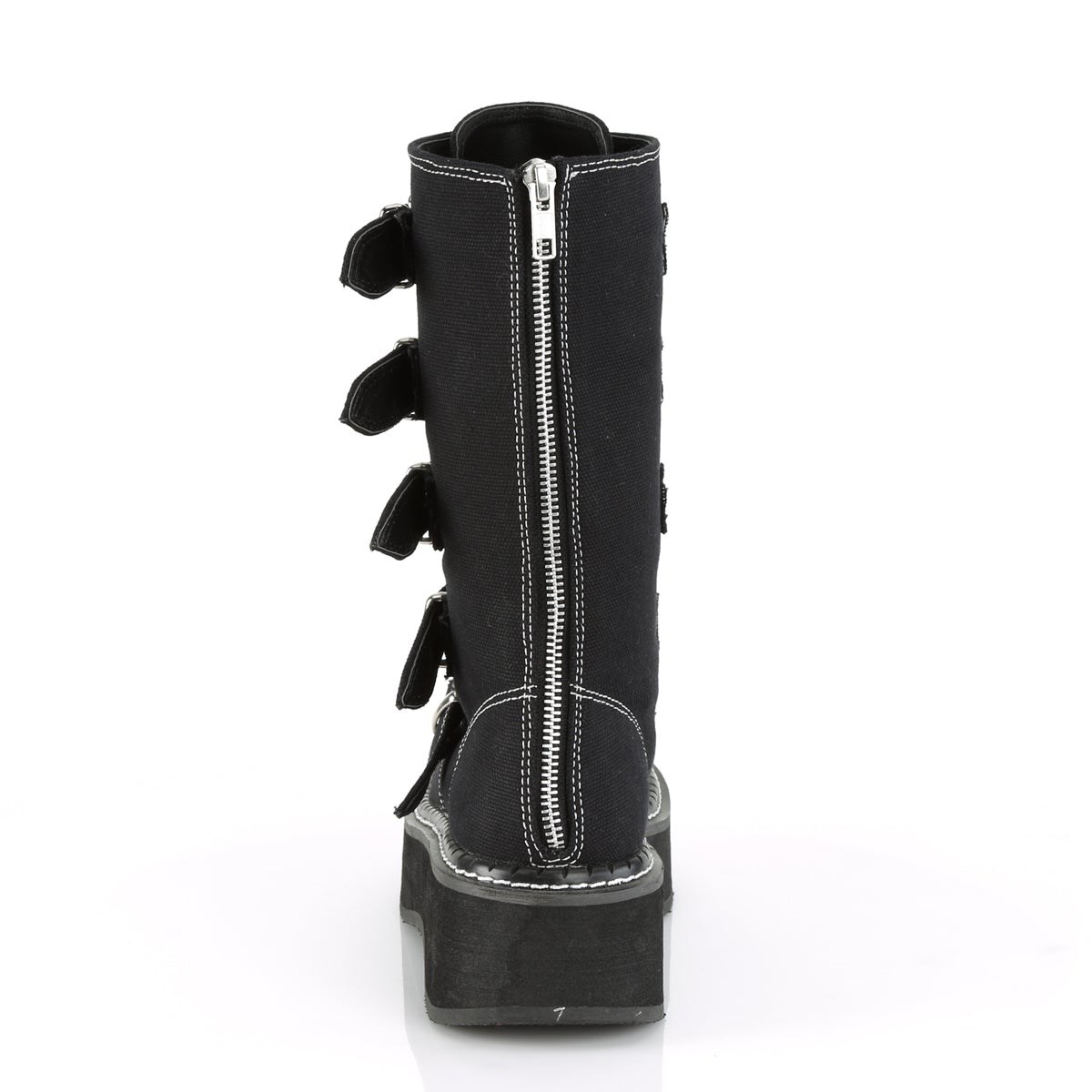 Botas Hasta La Rodilla Demonia Emily-341 Lona Mujer Negros | MX-1-TKH