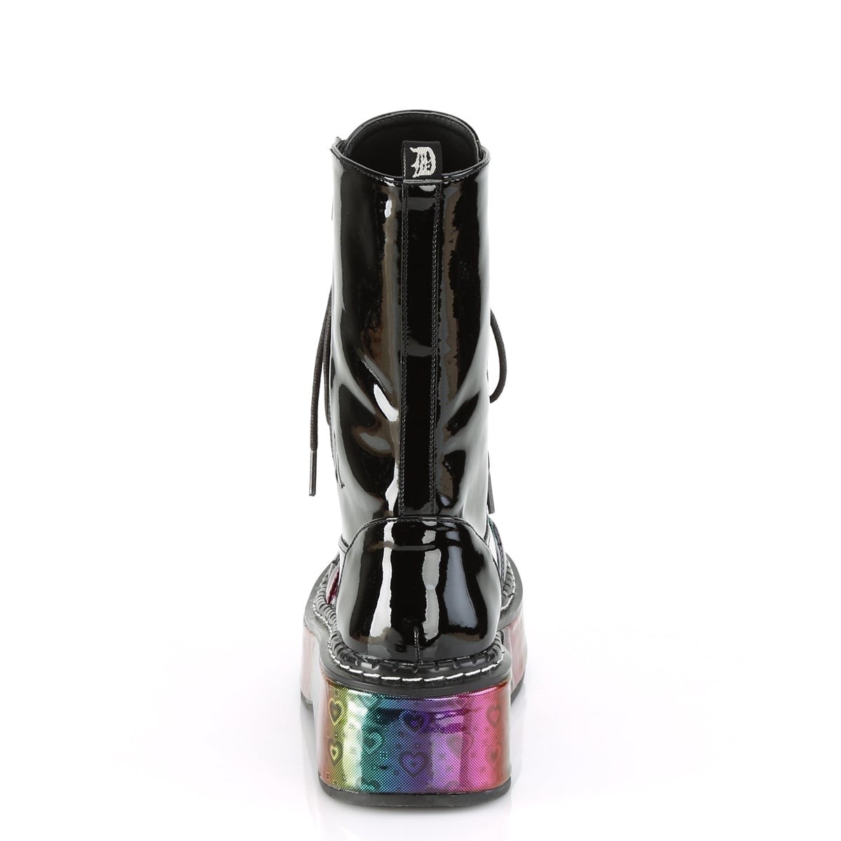 Botas Hasta La Rodilla Demonia Emily-350 Rainbow Hologram w Mujer Negros | MX-2-UCY