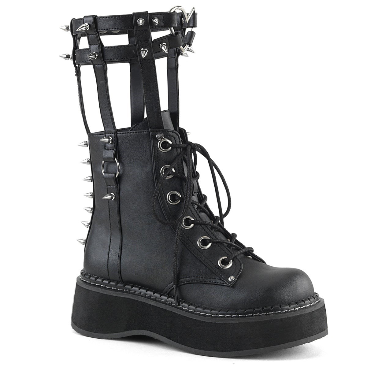 Botas Hasta La Rodilla Demonia Emily-357 Vegan Cuero Mujer Negros | MX-0-PMD