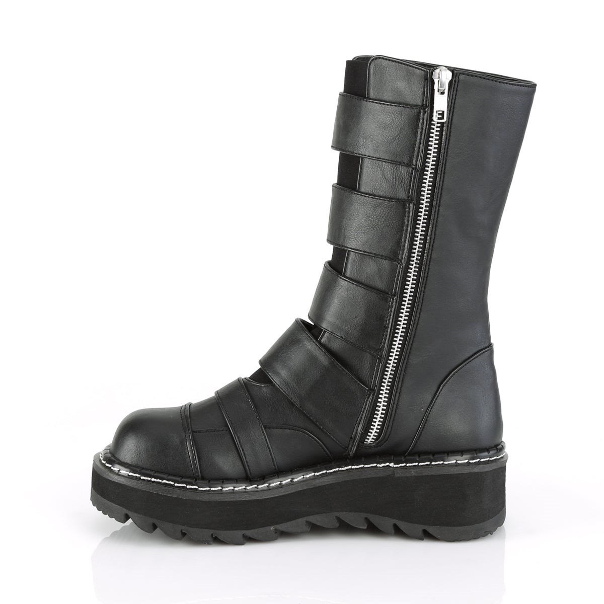 Botas Hasta La Rodilla Demonia Lilith-211 Vegan Cuero Mujer Negros | MX-0-BLI