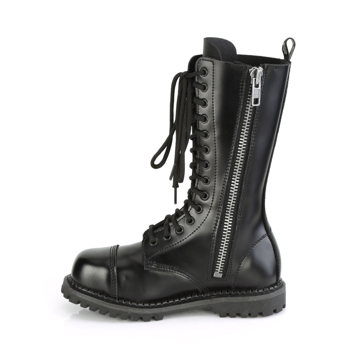 Botas Hasta La Rodilla Demonia Riot-14 Cuero Hombre Negros | MX-5-TDN