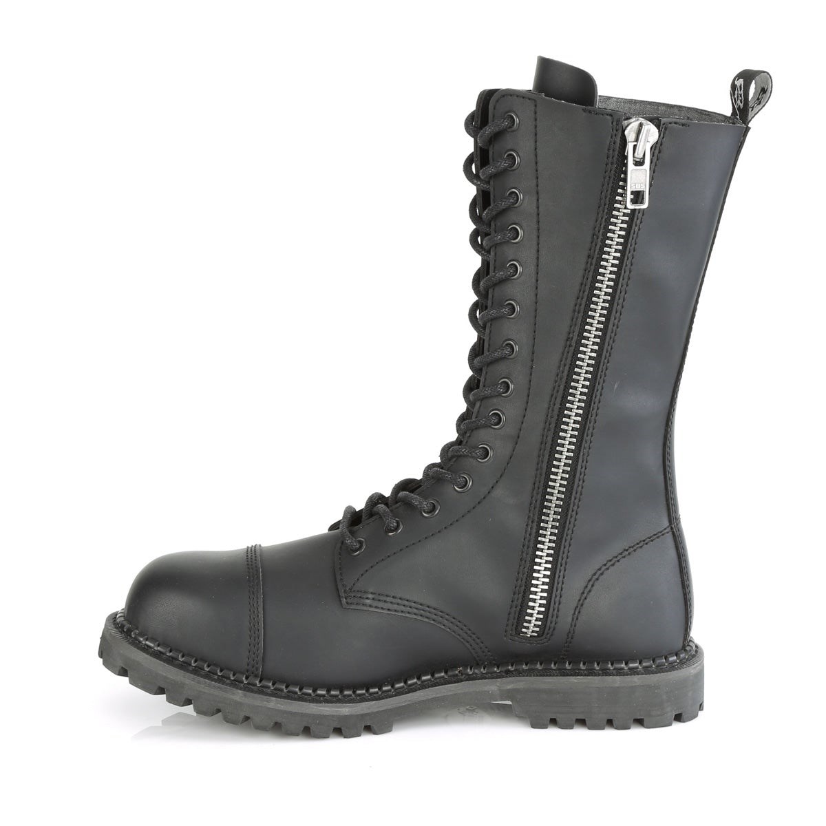 Botas Hasta La Rodilla Demonia Riot-14 Vegan Cuero Hombre Negros | MX-6-HZN