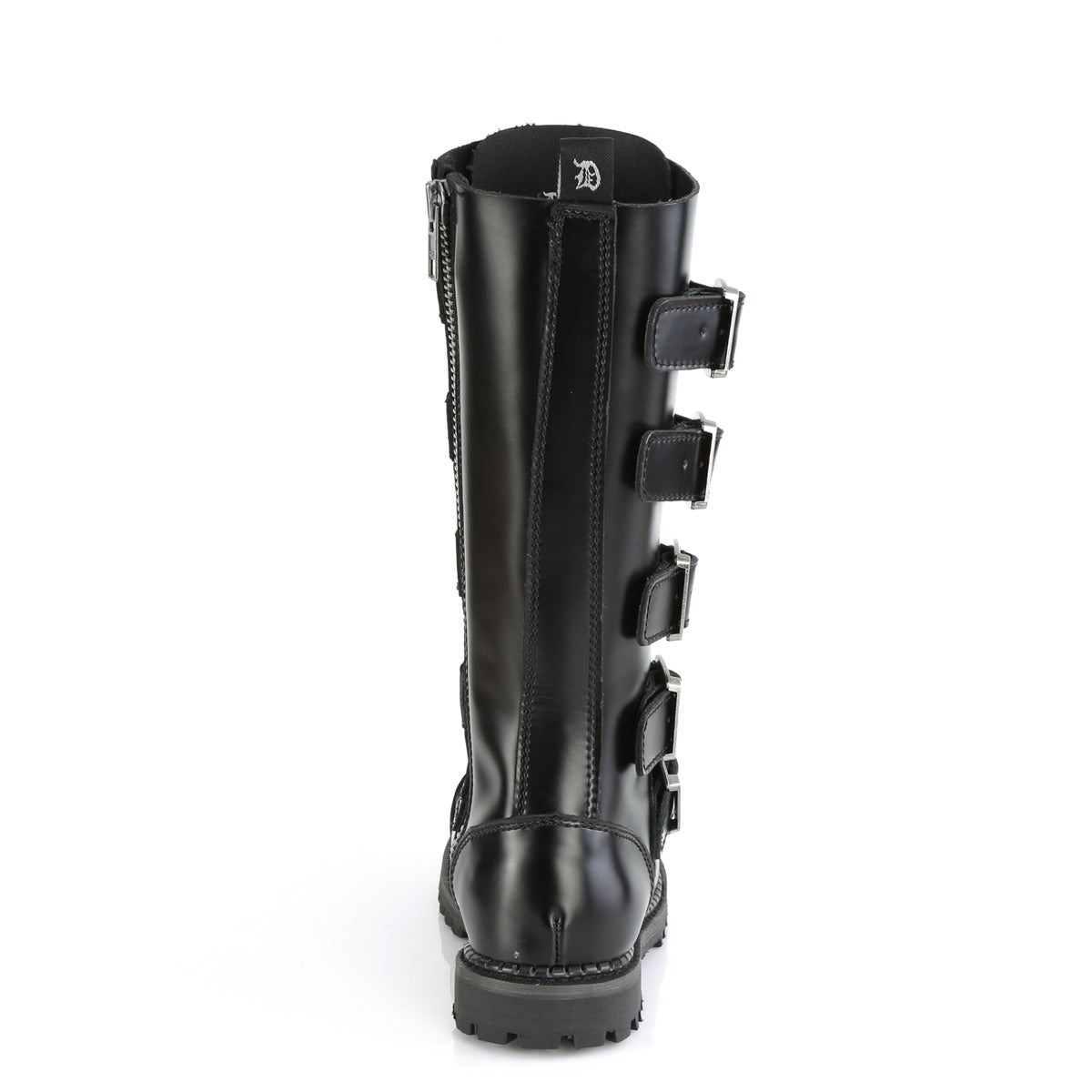 Botas Hasta La Rodilla Demonia Riot-18BK Cuero Mujer Negros | MX-6-PUY