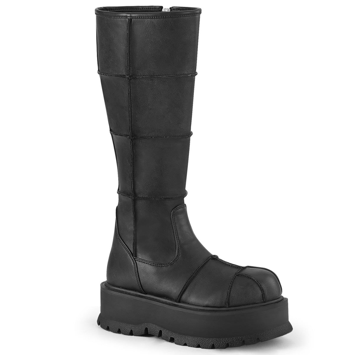 Botas Hasta La Rodilla Demonia Slacker-230 Vegan Cuero Mujer Negros | MX-1-VKY