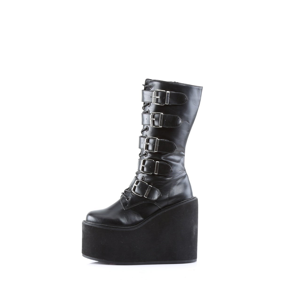 Botas Hasta La Rodilla Demonia Swing-220 Vegan Cuero Mujer Negros | MX-0-YTC