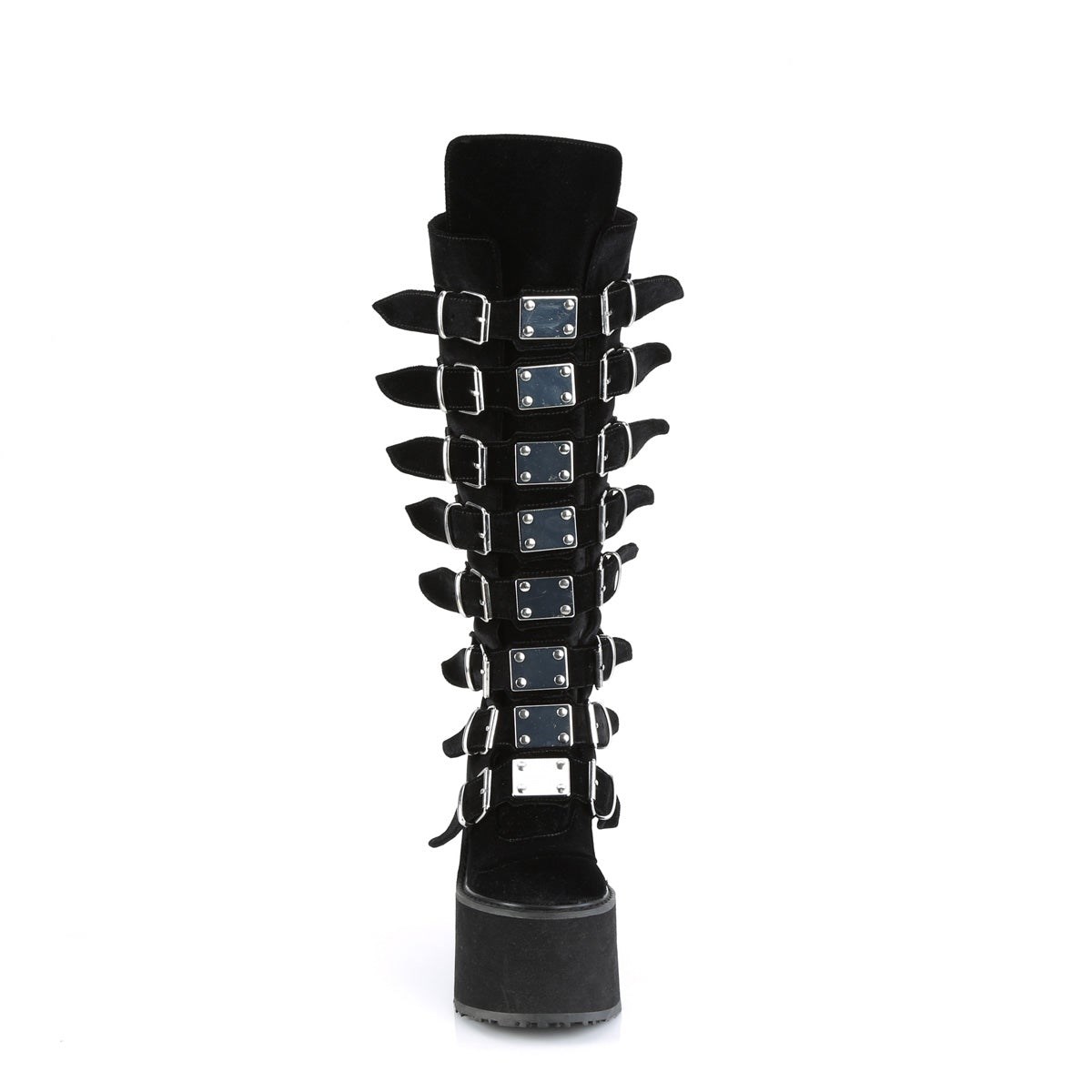 Botas Hasta La Rodilla Demonia Swing-815 Velvet Mujer Negros | MX-4-GBD