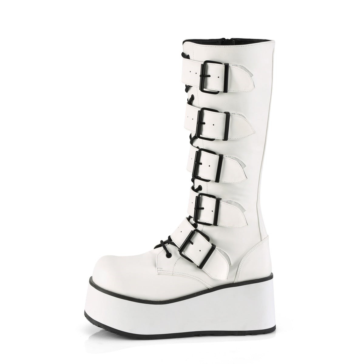 Botas Hasta La Rodilla Demonia Trashville-518 Vegan Cuero Mujer Blancos | MX-6-FCD