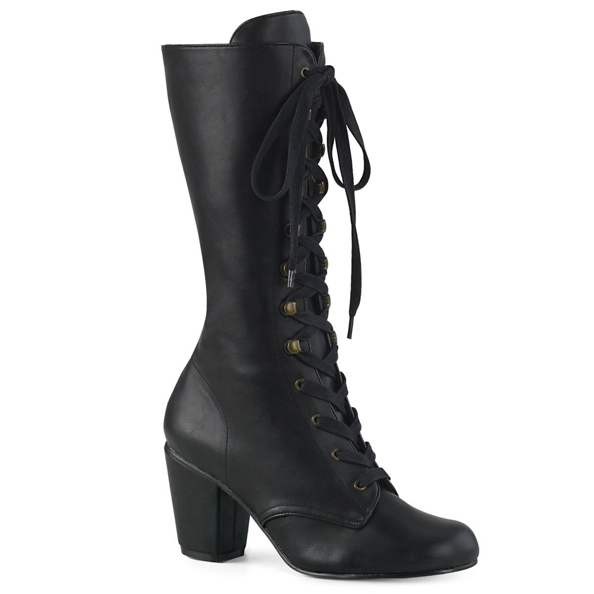 Botas Hasta La Rodilla Demonia Vivika-205 Vegan Cuero Mujer Negros | MX-5-ESD