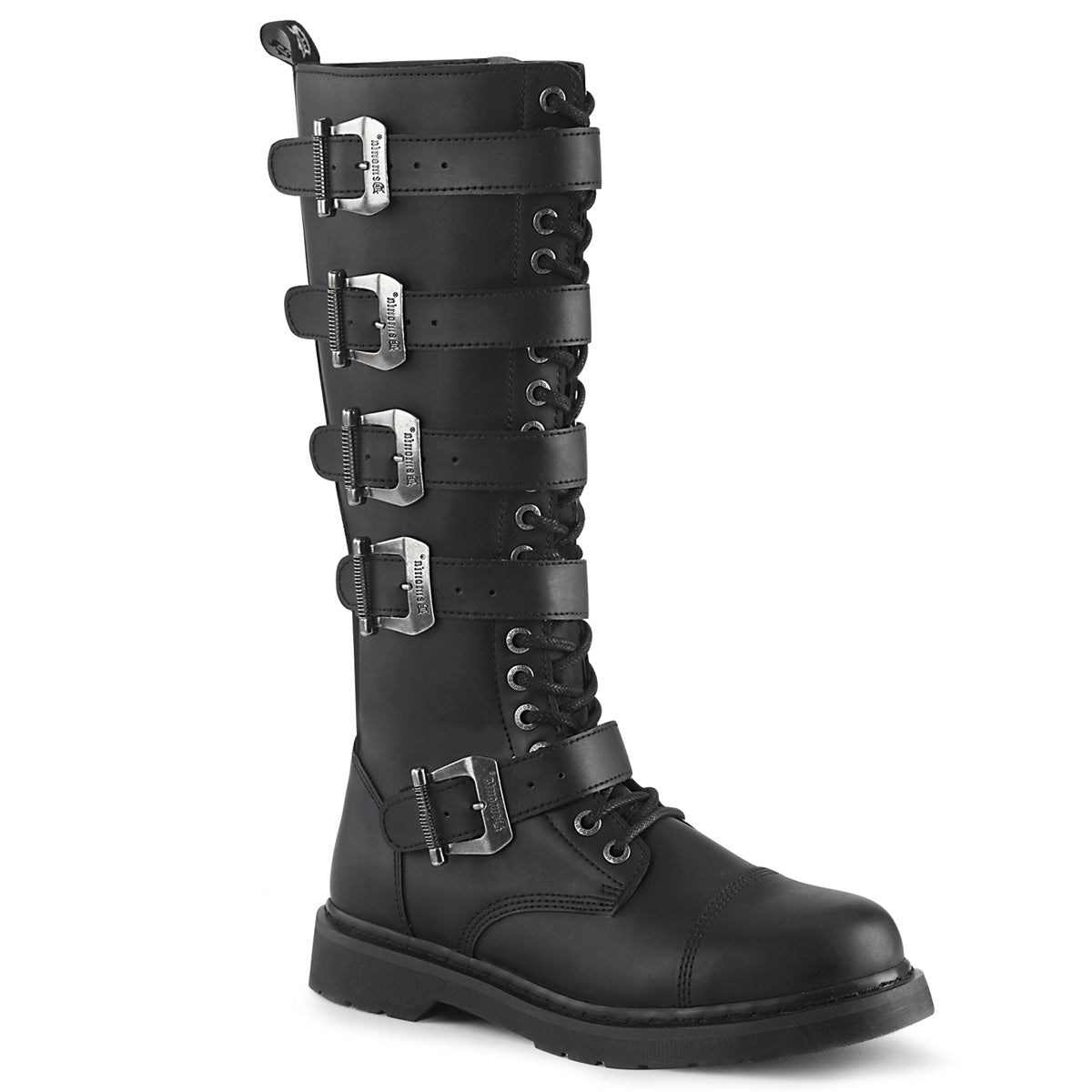 Botas de combate Demonia Bolt-425 Vegan Cuero Hombre Negros | MX-0-GNC