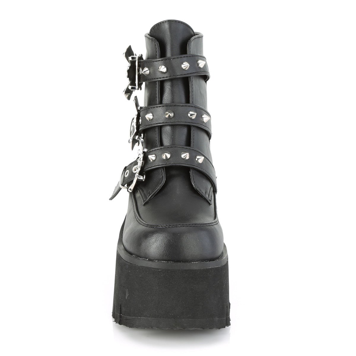 Botines Demonia Ashes-55 Vegan Cuero Mujer Negros | MX-2-EKZ