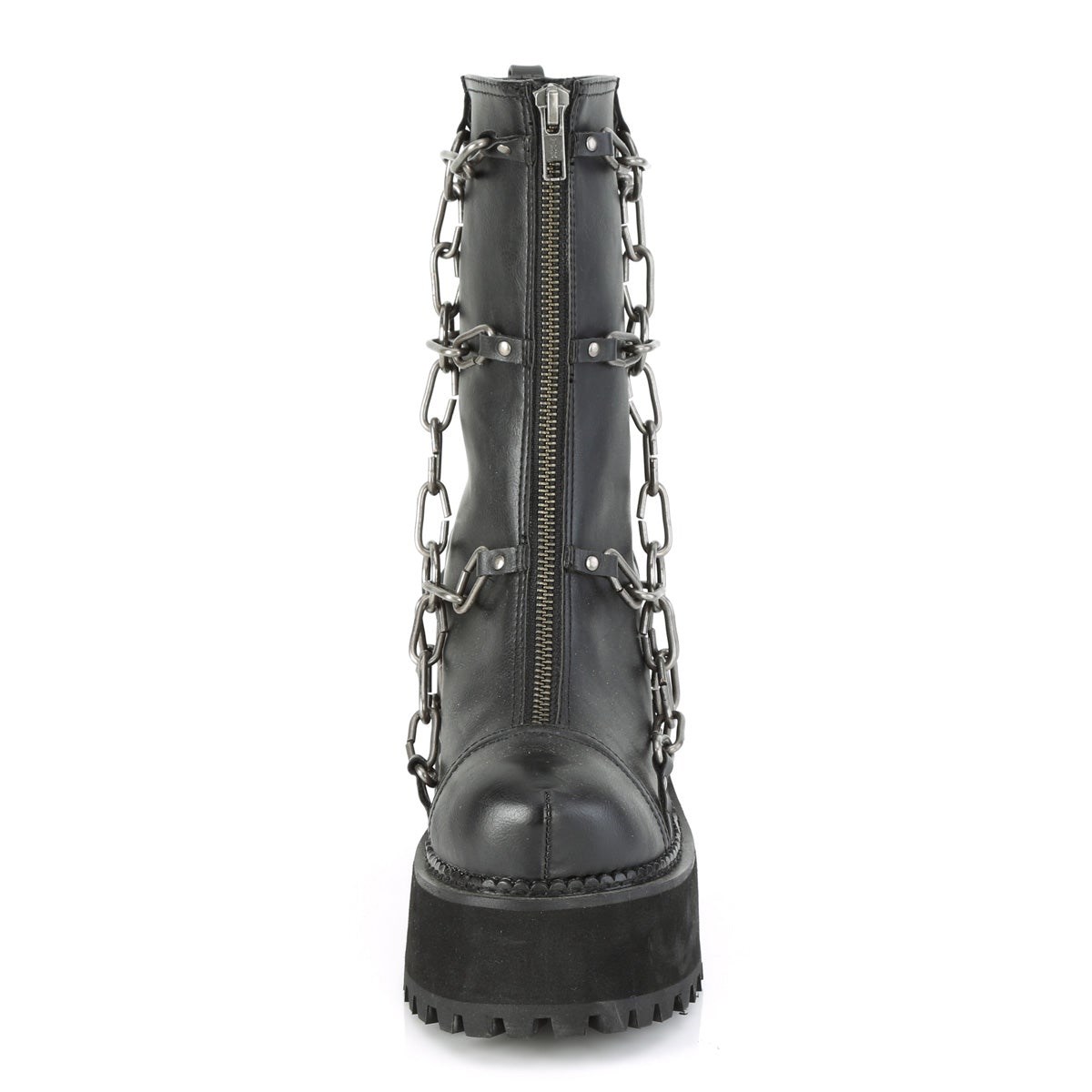 Botines Demonia Assault-66 Vegan Cuero Mujer Negros | MX-3-QFI