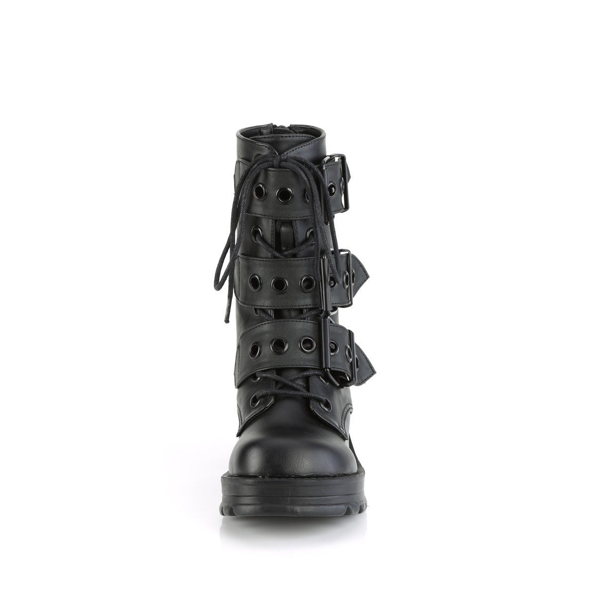 Botines Demonia Bratty-118 Vegan Cuero Mujer Negros | MX-5-DIM