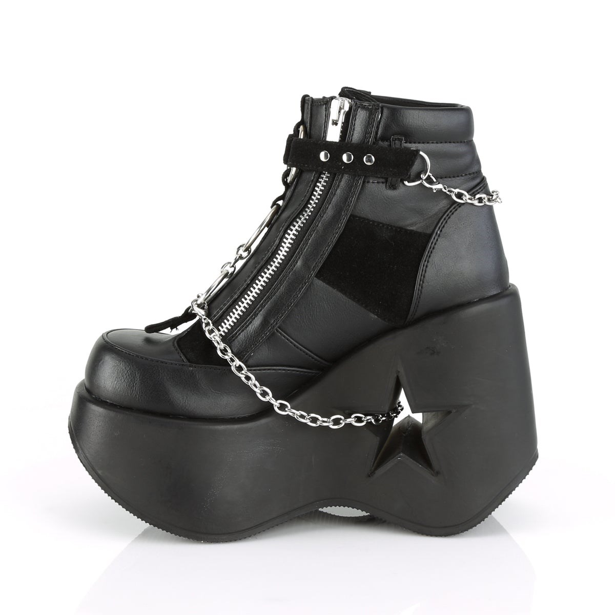 Botines Demonia Dynamite-101 Vegan Cuero-Vegan Gamuza Mujer Negros | MX-0-LQM