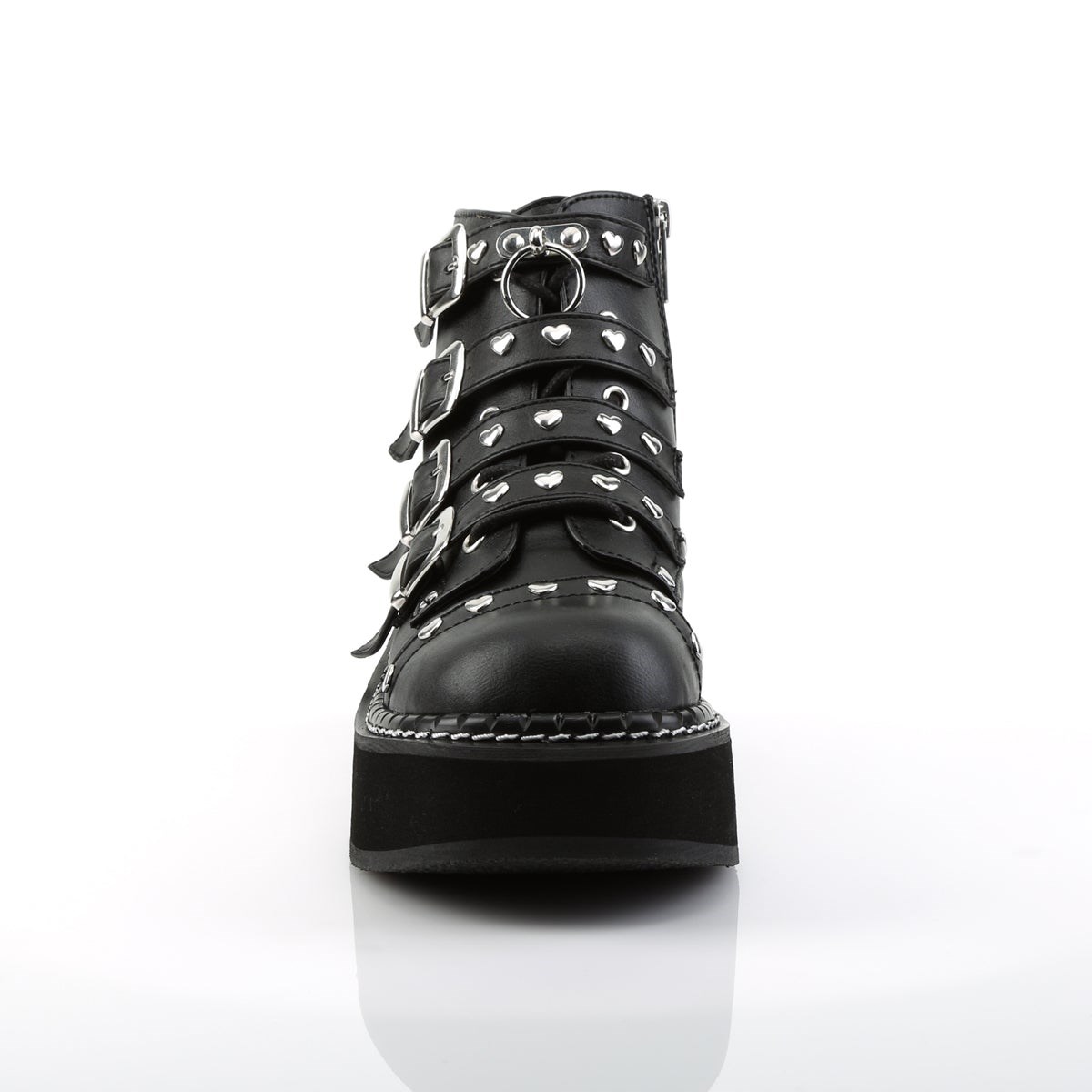 Botines Demonia Emily-315 Vegan Cuero Mujer Negros | MX-1-AWS