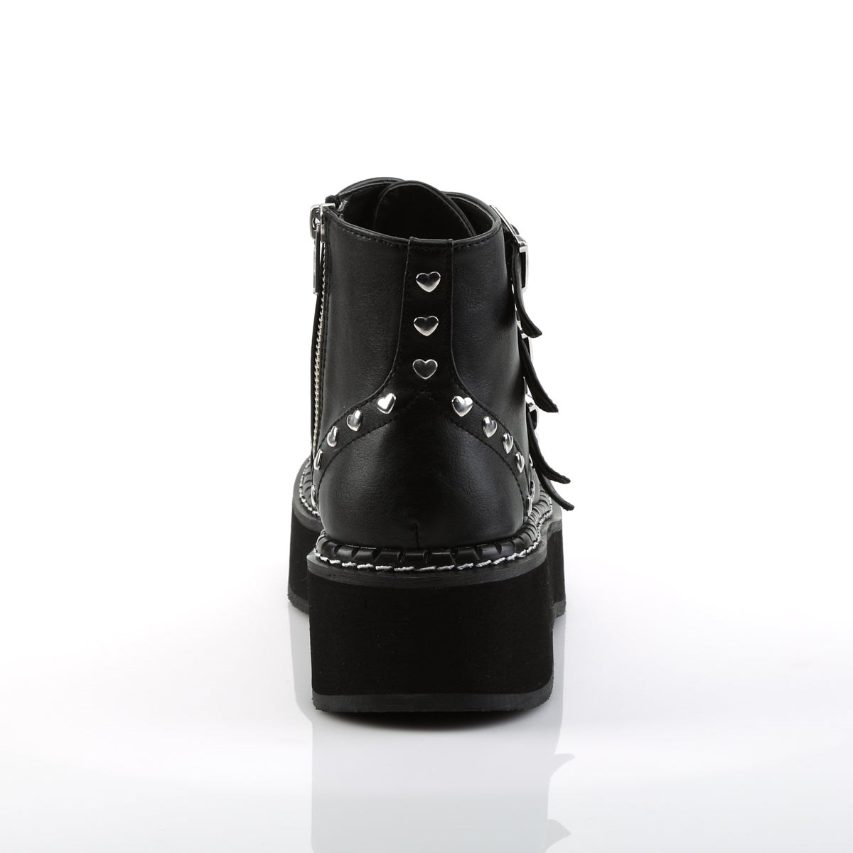 Botines Demonia Emily-315 Vegan Cuero Mujer Negros | MX-1-AWS