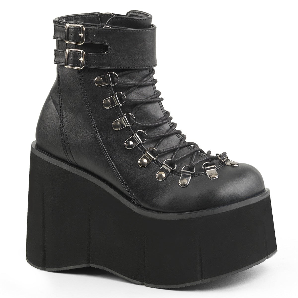 Botines Demonia Kera-21 Vegan Cuero Mujer Negros | MX-4-JDV