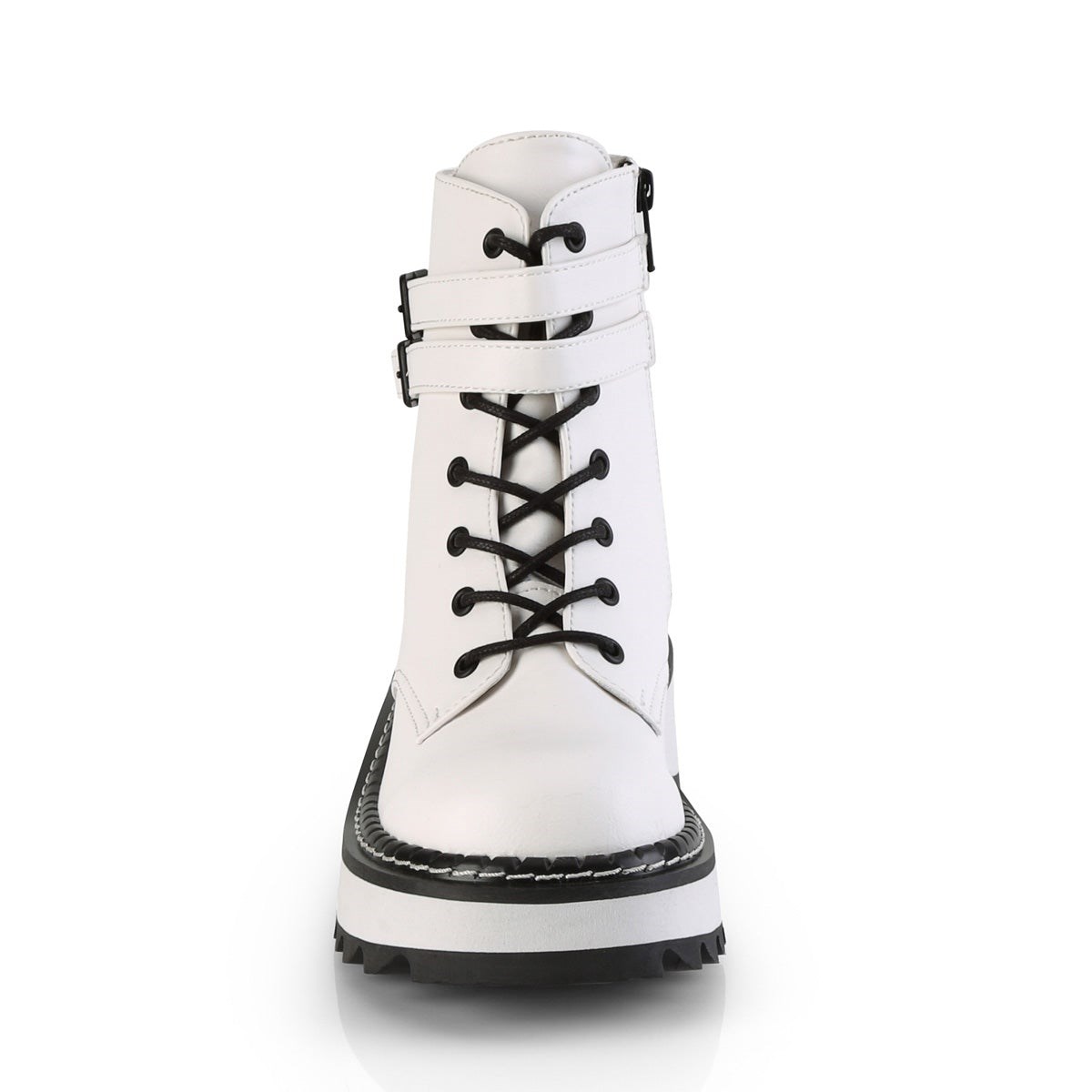 Botines Demonia Lilith-152 Vegan Cuero Mujer Blancos | MX-0-INT