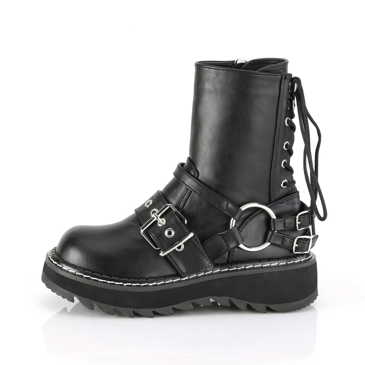 Botines Demonia Lilith-210 Vegan Cuero Mujer Negros | MX-3-WNE