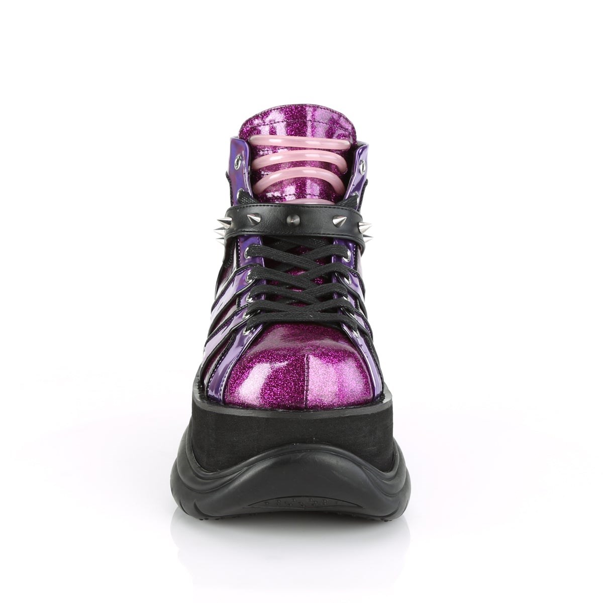 Botines Demonia Neptune-100 Glitter-Hologram Hombre Morados | MX-2-XPG