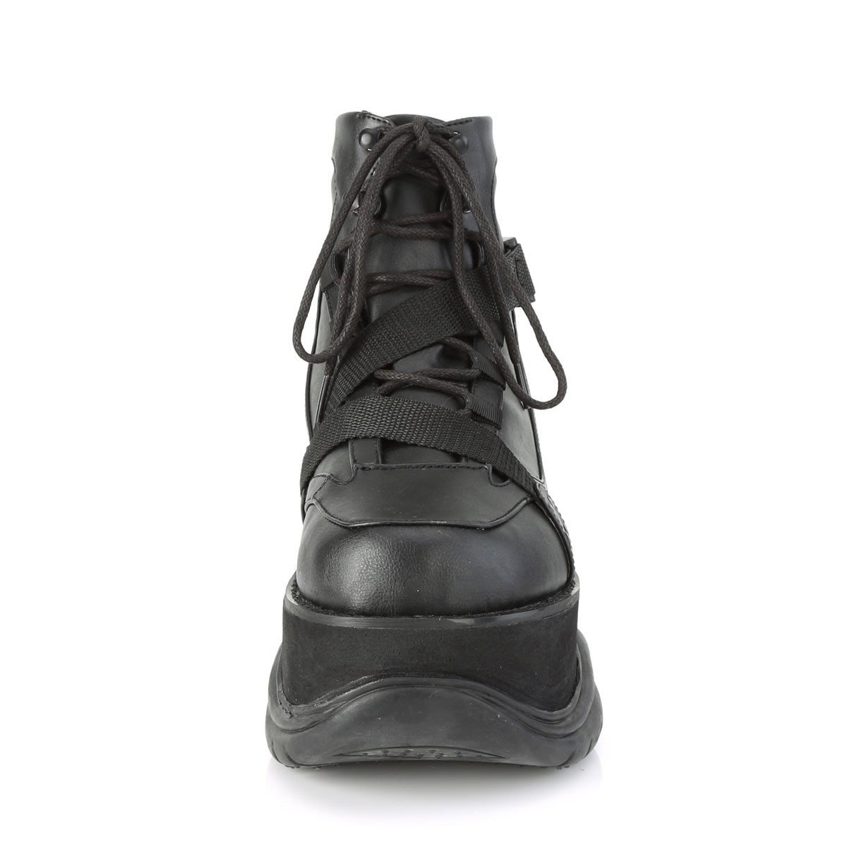 Botines Demonia Neptune-181 Vegan Cuero Hombre Negros | MX-1-OFE