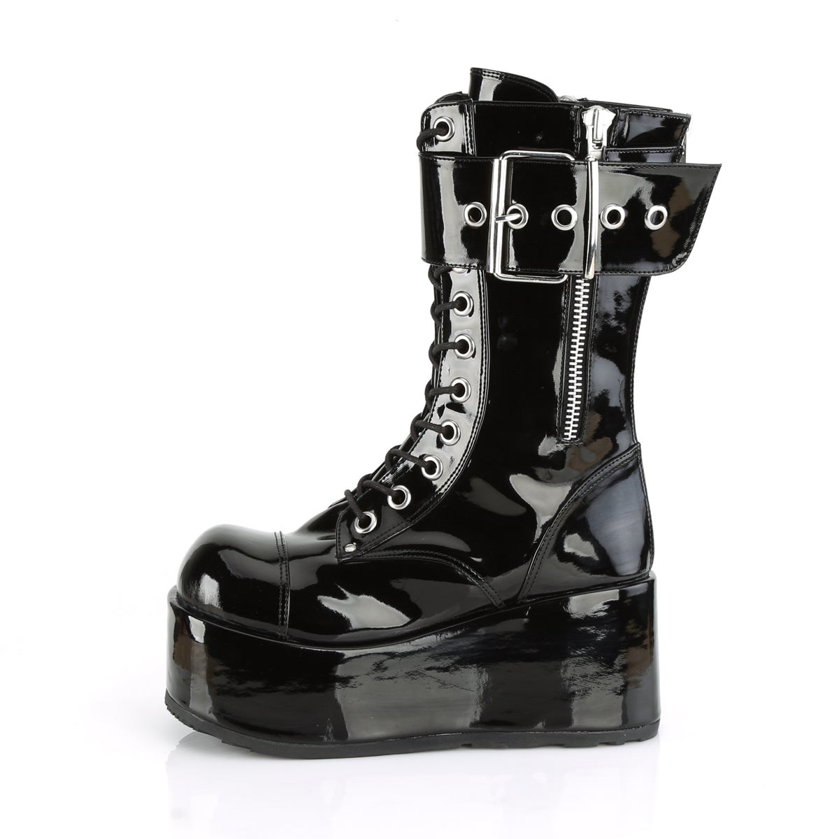 Botines Demonia Petrol-150 Charol Hombre Negros | MX-3-SQI