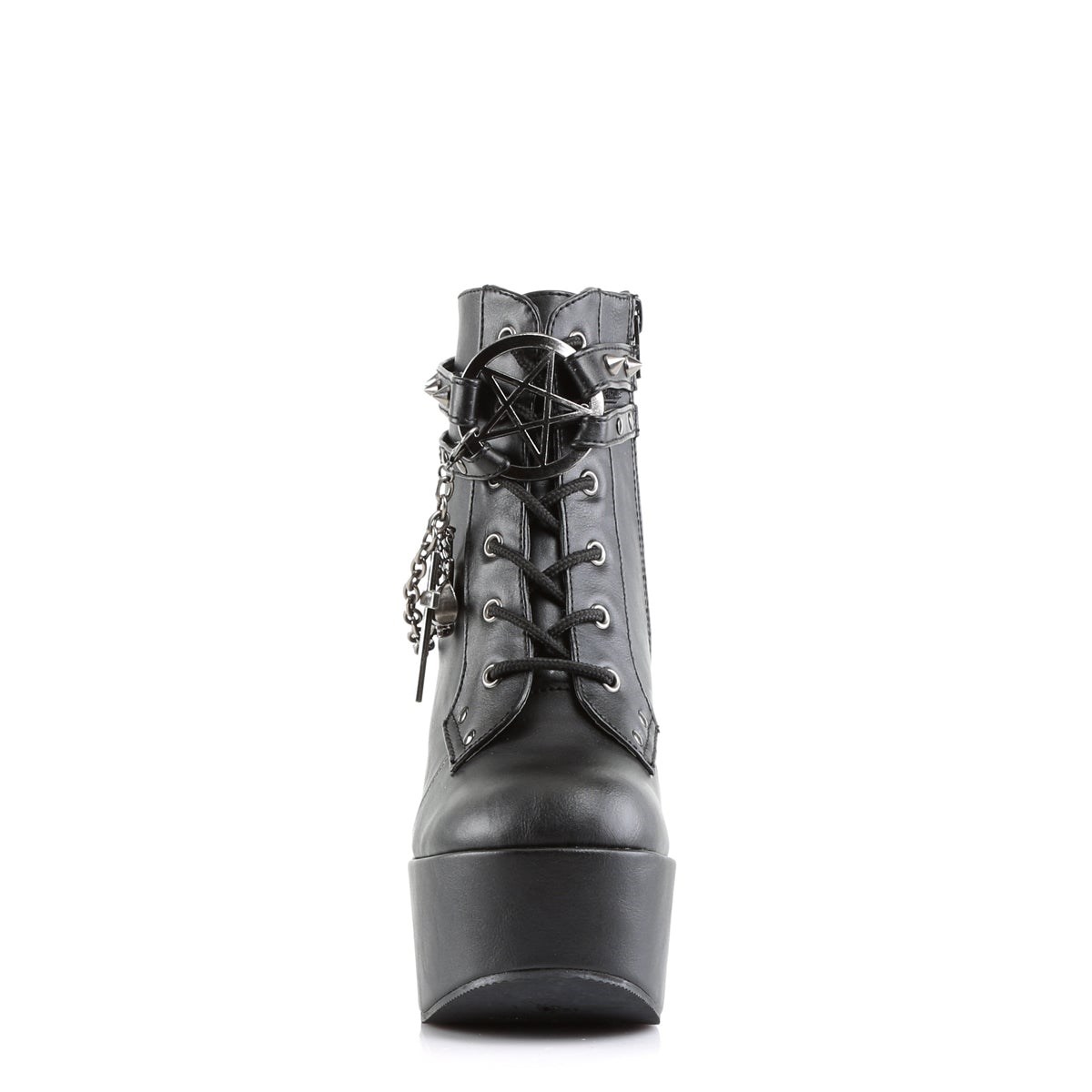 Botines Demonia Poison-101 Vegan Cuero Mujer Negros | MX-2-XPL