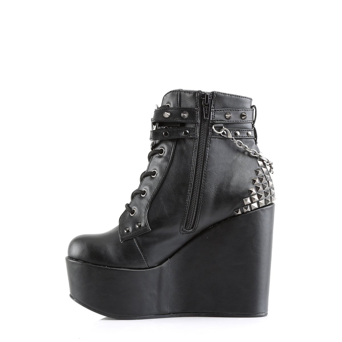 Botines Demonia Poison-101 Vegan Cuero Mujer Negros | MX-2-XPL