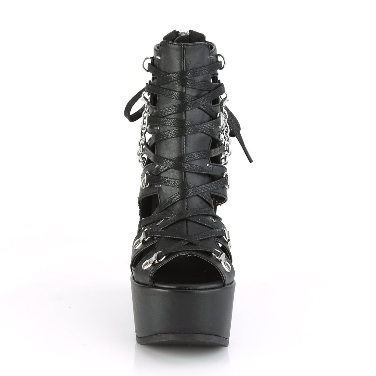 Botines Demonia Poison-95 Vegan Cuero Mujer Negros | MX-0-DXA