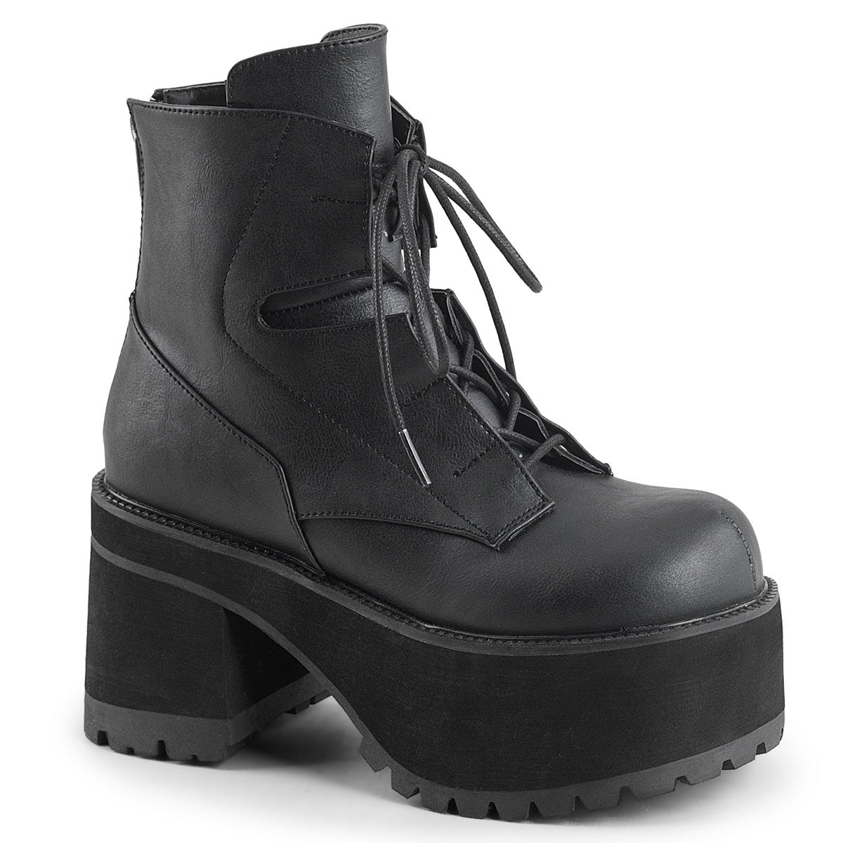 Botines Demonia Ranger-102 Vegan Cuero Mujer Negros | MX-9-EPI