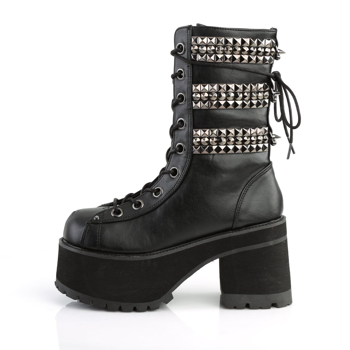 Botines Demonia Ranger-305 Vegan Cuero Mujer Negros | MX-2-VMB