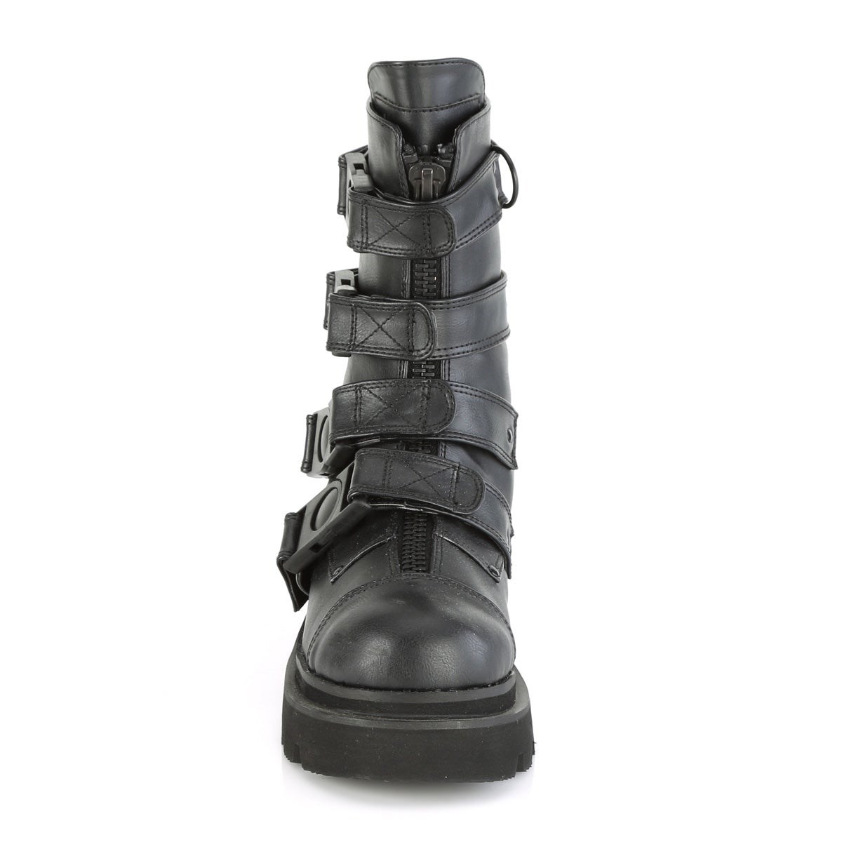 Botines Demonia Renegade-55 Vegan Cuero Mujer Negros | MX-7-NIU