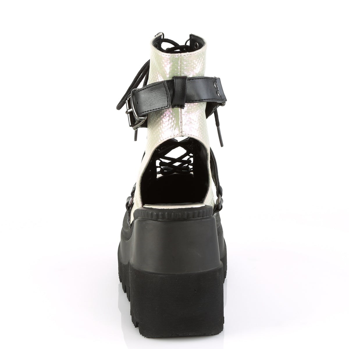 Botines Demonia Shaker-56 Mujer Verdes Negros | MX-3-YHB