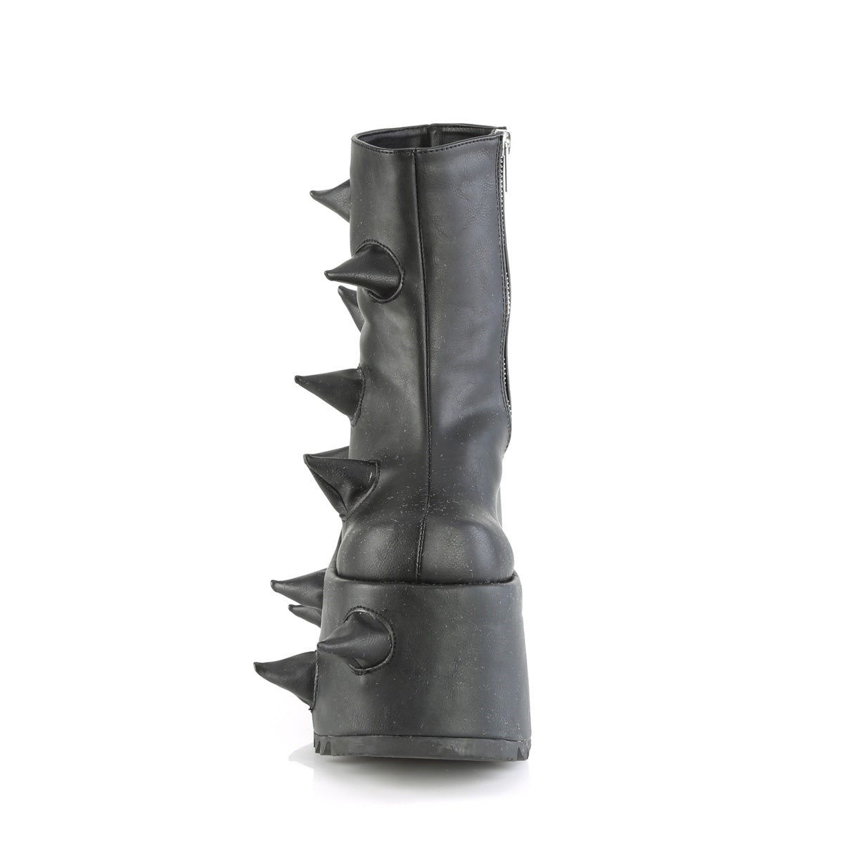 Botines Demonia Slay-77 Vegan Cuero Mujer Negros | MX-0-FNS