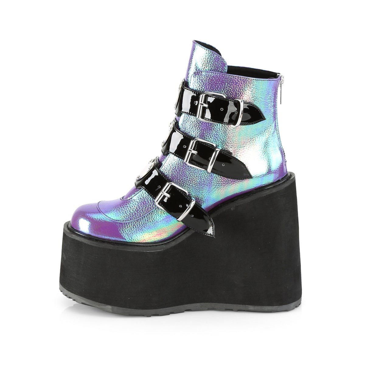 Botines Demonia Swing-105 Iridescent Vegan Cuero Mujer Morados | MX-2-NZF