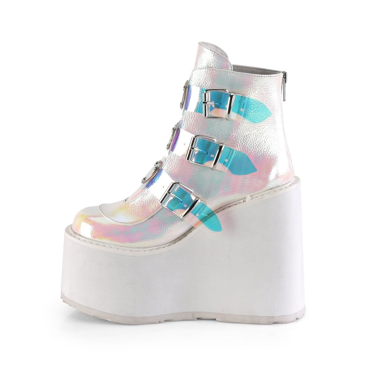 Botines Demonia Swing-105 Pearl Iridescent Vegan Cuero Mujer Multicolor | MX-1-TYP