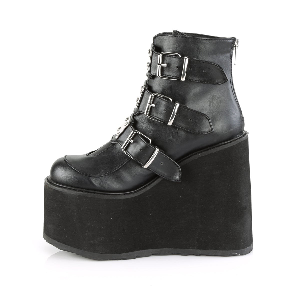 Botines Demonia Swing-105 Vegan Cuero Mujer Negros | MX-1-ZOT